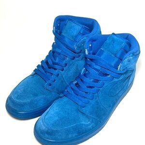 Air Jordan 1 Retro High Top Royal Blue Suede Sneakers Men Size 10.5
